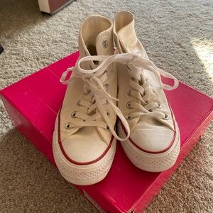 Cream High-Top Sneakers